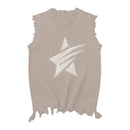 Men's Knitted Vest Summer Mesh Vest Casual Sleeveless Breathable Woolen Knit Ves Soft Top Men