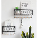 Nordic Creative Wall Hook Storage Rack Home Wall Decoration Multifunctional Partition Iron Storage Rack Organizer Kitchen