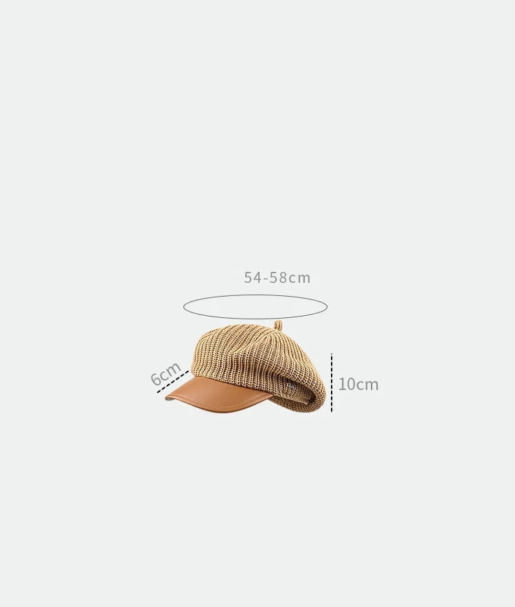 Berets for Spring and Autumn Retro Knitted Hat