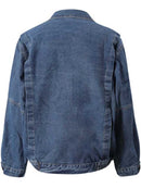 Blue denim jacket on a white background, Obroi