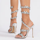 Summer Designer Butterfly-knot Crystal Sandals
