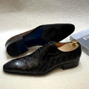 Men's Handmade Genuine Leather Dress Shoes Oxfords Business Office Lace-Up Derby Shoes
