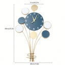 Wall Clock Without Drilling Operated Silent Hot Air Balloon Decor Simple Clock