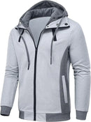 Men's Winter Casual Jackets Double-Zipper Coat Streetwear Fleece Turtleneck Slim Fit Coats Windbreak Parkas Winter Clothing