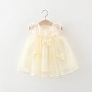 Red Christmas Party Baby Girl Princess Dress, Summer New Sweet Bow Children's Clothing