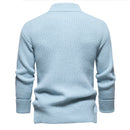Knitted Sweaters for Men Solid Color Mock Turtleneck Pullover Sweater Tops Mens Clothing