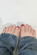 24pcs Toenail Holiday Press on Nails Gradient Beautiful Nails Tips Self-nail