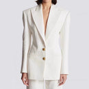 Spring and Autumn Collar Two Button Slimming Long Sleeve Commuter Women's Blazer