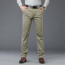 Men Classic Four Seasons Casual Pants Loose Straight Casual Anti-wrinkle Clothing Formal Trousers