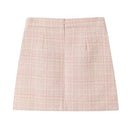 Women Tweed A-line Mini Skirt Office Lady Elegant Autumn Winter Skirts