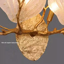 Light Luxury Wall Lamp for Rural Living Room Retro Bedroom Bedside High-end Two Leaf Wall Lamp