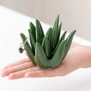 Nordic Ceramic Cactus Aloe Ring Jewelry Earring Storage Home Study Office Desk Ornament Crafts