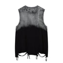 Ripped Hole Tank Tops Men Necklace Sleeveless T Shirt Summer Gradient Vests Men Tees Tops