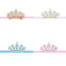 Crown Diamond Headband Hair Accessories Baby Girls Headwear Little Princess Rhinestone Nylon Headwrap