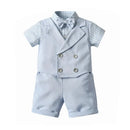 Newborn Gentlemen Boys Summer Spring Clothing Suit Soild Formal Handsome Baby Infantil Elegant Classic Outfits Sets