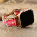 Wristband Strap 38/45mm Bohemia Style Smartwatch Band Vegan Bracelet For Iwatch Series 7 Accessories