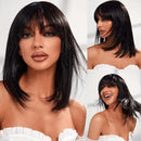 Woman with black hair and a white top, shown from different angles, Obroi