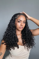 Human Crochet Hair for Women 14-24 Inch Curly Extensions Wet and Wavy Braiding Hair Knotless