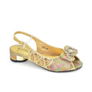 Decorative sandal with embellishments on a white background, Obroi