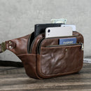 Genuine Leather Men's Waist Bag Luxury Casual Belt Bag Male Crossbody Chest Bag