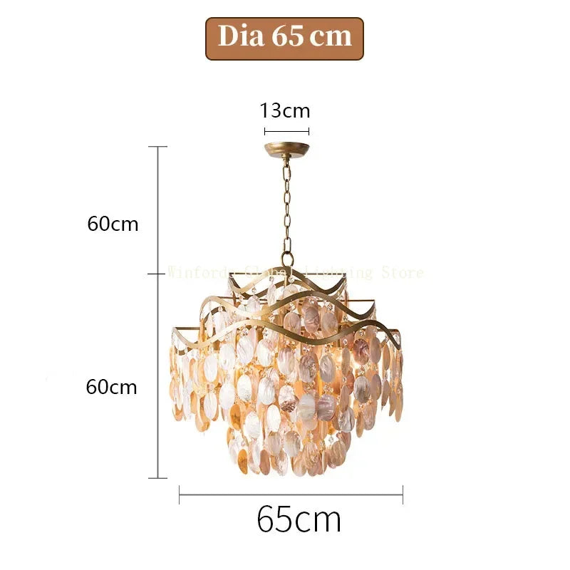 Luxury Chandelier Shell Art Lamp Modern Creative Lamps