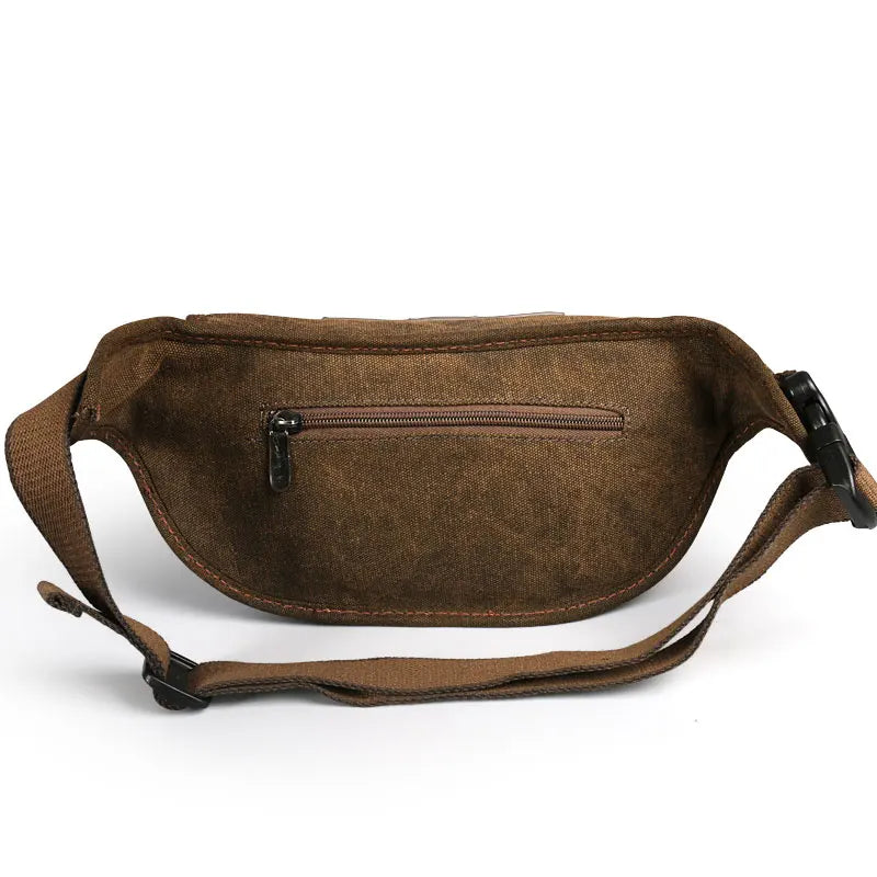 Men Waist Pouch Wear Resistant Canvas Travel Phone Bag High-Quality Toolkit Package