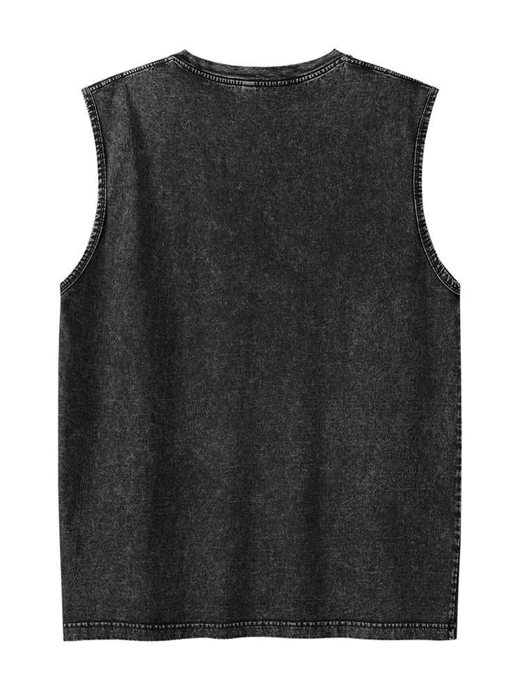 Summer Men Tank Tops Sleeveless T Shirts Running Beach Cutoff Tees