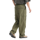 Spliced Cargo Pants Men Safari Wide Leg Jogger Pants Functional Trousers Men
