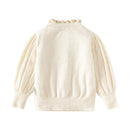 Spring Baby Girls Cotton Knitted Clothes Solid Sweater Infant Toddler Long Sleeve Pullover Tops Clothing