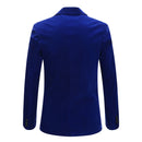 Men's Blazer Velvet Single Breasted Jacket Formal Groom Tuxedo Slim Wedding Party Dress Business Casual Male Suit