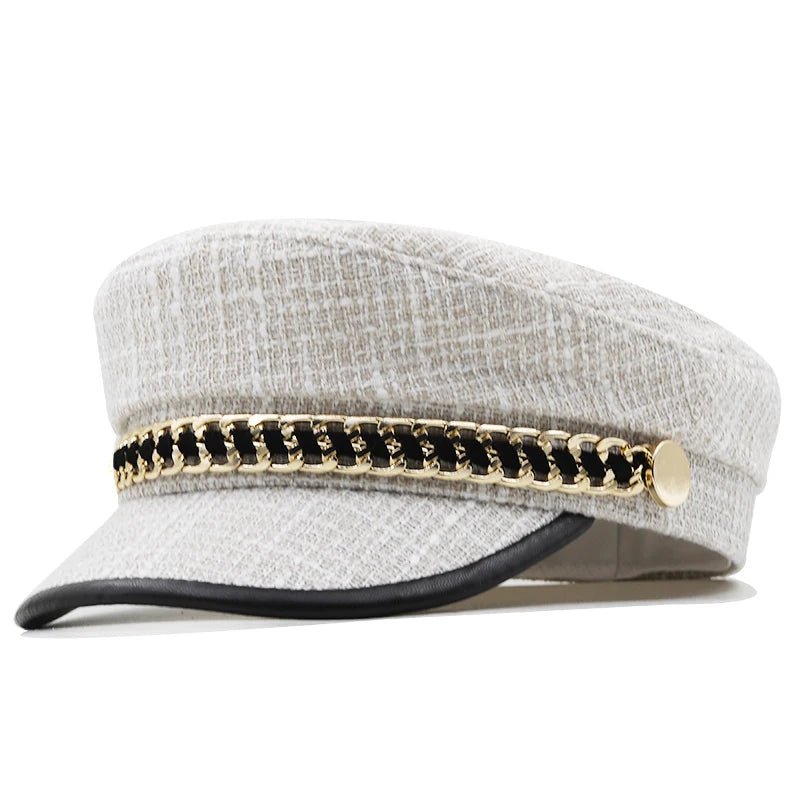Sun Hat Casual Caps Woman Beret Flat Hats Women's Leather Hat