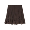 Brown ruffled skirt on a white background, Obroi