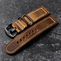 Vintage Brown Watch Strap 20MM 22MM 24MM Soft and Thick Head Layer Watchband