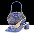 Crystal Decoration Special Heels Shoes And Bag Set Newest Shoes And Bag Set For Evening Party