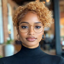 Clearance Blonde Brown Short Pixie Cut Curly Bob C Part Lace Front Human Hair Wigs For Women Remy Hair Wig