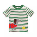 Baby Boys Summer Clothes with Little Dog Cotton Lovely Cartoon Tops Children Casual Clothes