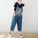 Casual Jumpsuits And Rompers Loose Hip-hop Overalls Suspenders Jeans With Pockets