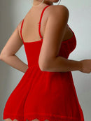 Lace Bras Translucent Temptation Sleepwear Pure Desire Two-Piece Set