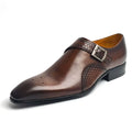 Luxury Men Leather Shoes Leisure Business Office Shoe Monk Dress Wedding Party Genuine Leather
