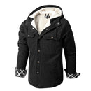 Autumn and Winter Men's Jacket Men's Cotton Casual Solid Hooded Thick Warm Coat Men's
