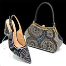 Woman Sandal Shoes And Purse Set Italian Heels Shoes And Bag To Match Set For Party