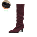 Boots Casual Warm Winter Autumn Shoes Concise Brand Retro Women Mid-calf Boots
