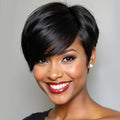 Short Pixie Cut Wigs Human Hair for Women Fluffy Natural Daily Wig