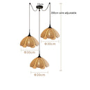 Wicker Petal Pendant Lights Fixtures Home Indoor Decor