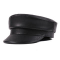Genuine Leather Men's Cap Real Flat-top Duckbill Hat British Army Cap Classic Single Hat