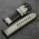 Handmade Genuine Leather Watchband Vintage Style For Apple Watch Ultra S8 S9 Head layer 49MM 45MM Italian