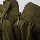 Women's With Belt Long Pleated Skirt Faux Leather Suede Effect Zipper High-waisted MIDI Skirt