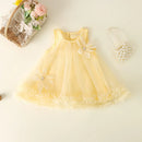 Yellow dress with floral details on a light background, Obroi