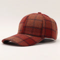 Autumn and winter houndstooth series baseball cap classic wool plaid wide-brimmed cap