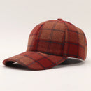 Autumn and winter houndstooth series baseball cap classic wool plaid wide-brimmed cap